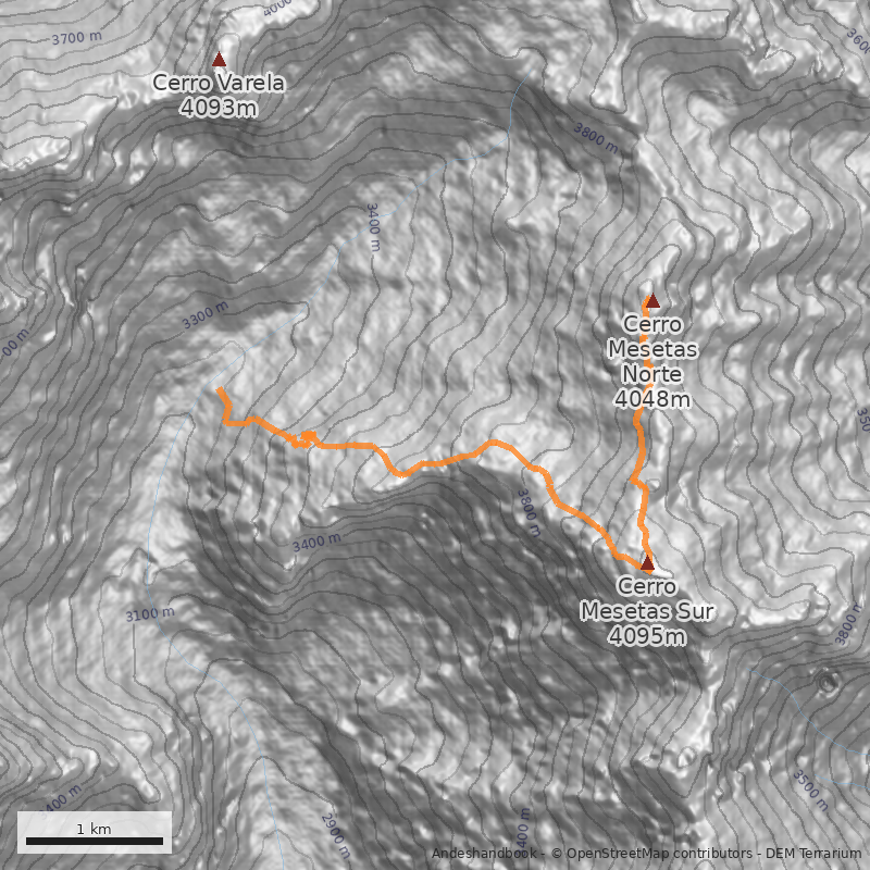 Mapa Cara Oeste por Cajón Ojos de Agua
