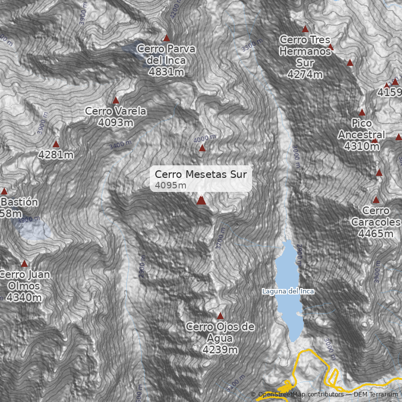 Mapa Cara Oeste por Cajón Ojos de Agua