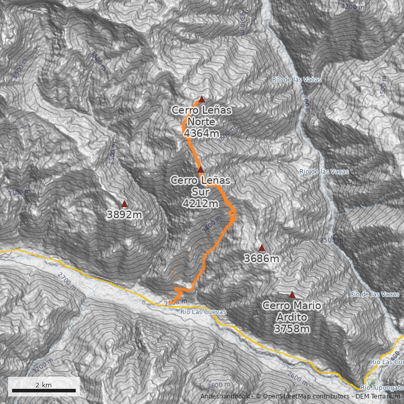 Mapa Normal por quebrada Cruz de Caña