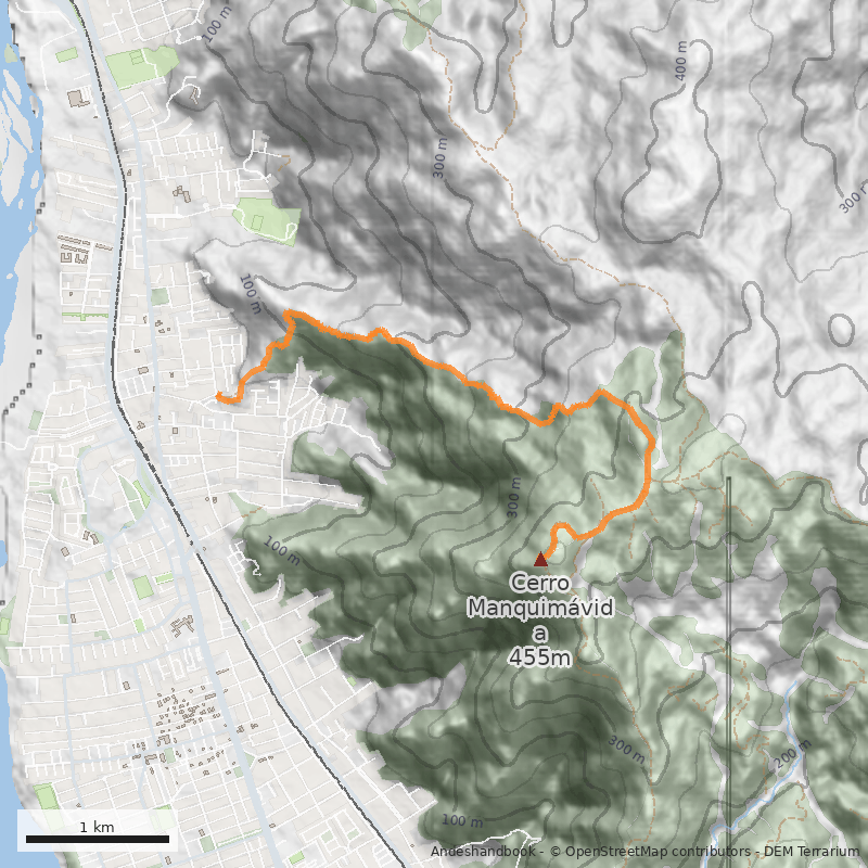 Mapa Sendero a la Antena - Ainavillo