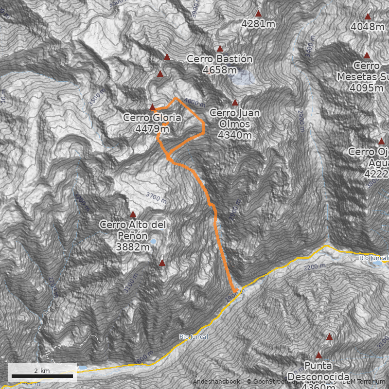 Mapa Central Cara Sur