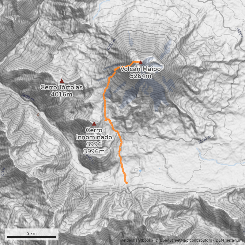 Mapa Ladera Suroeste