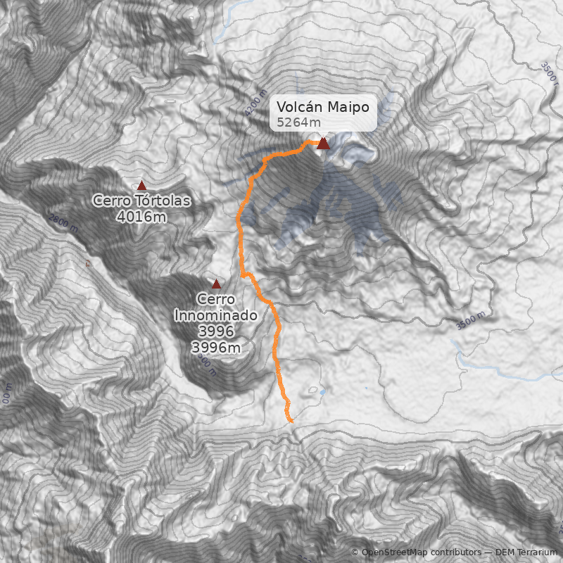 Mapa Ladera Suroeste