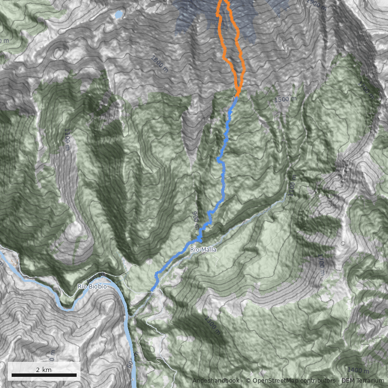 Mapa Cara Sur por Rio Malla