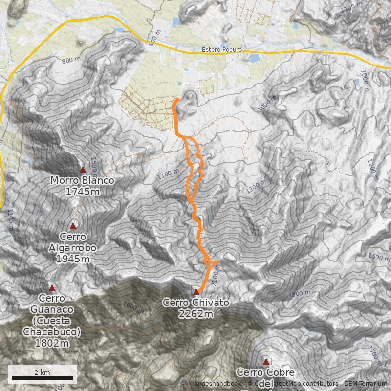 Mapa Normal desde El Pedrero