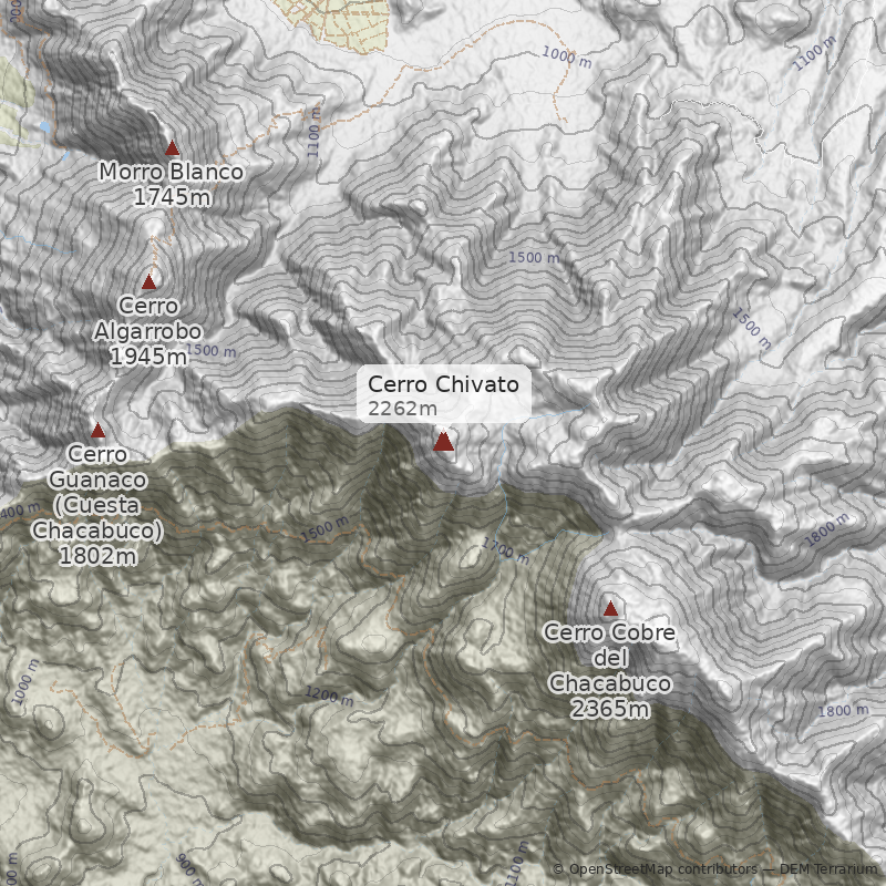 Mapa Normal desde El Pedrero