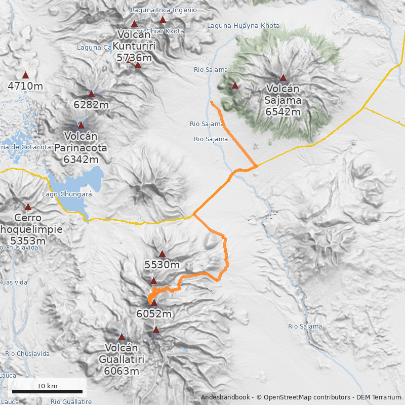 Mapa Arista Noroeste - Filo Boliviano