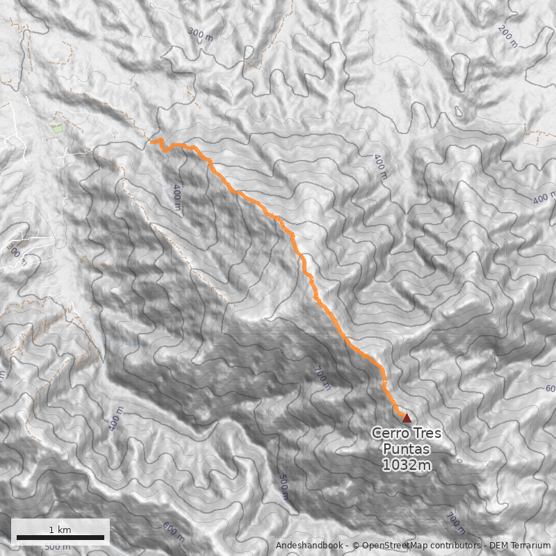 Su Ruta Normal Variation Cerro Tres Puntas (1032m) - Ruta: Normal desde Aguas Frías | Guías y ...