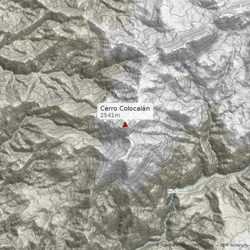 Mapa Normal desde Peldehue