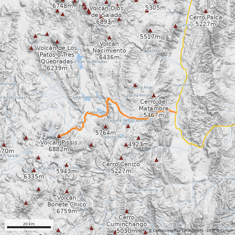 Mapa Normal por nevero norte