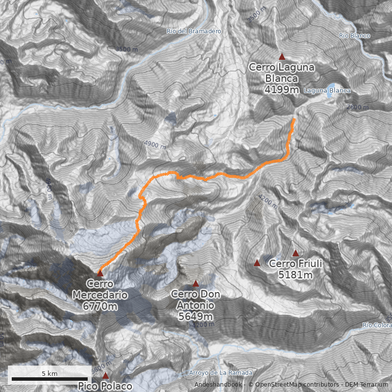 Su Ruta Normal Variation Cerro Mercedario (6770m) - Ruta: Ruta Normal o de los Incas | Estados ...
