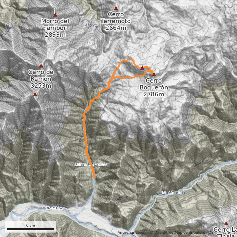 Mapa Normal desde Los Azules