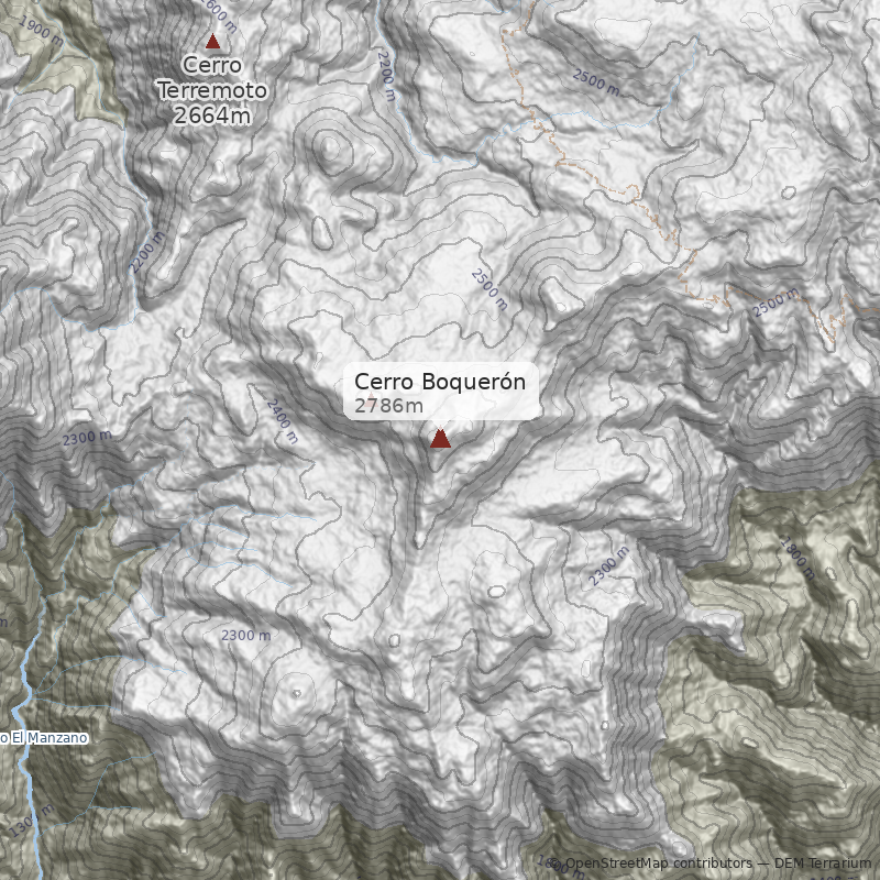 Mapa Normal desde Los Azules