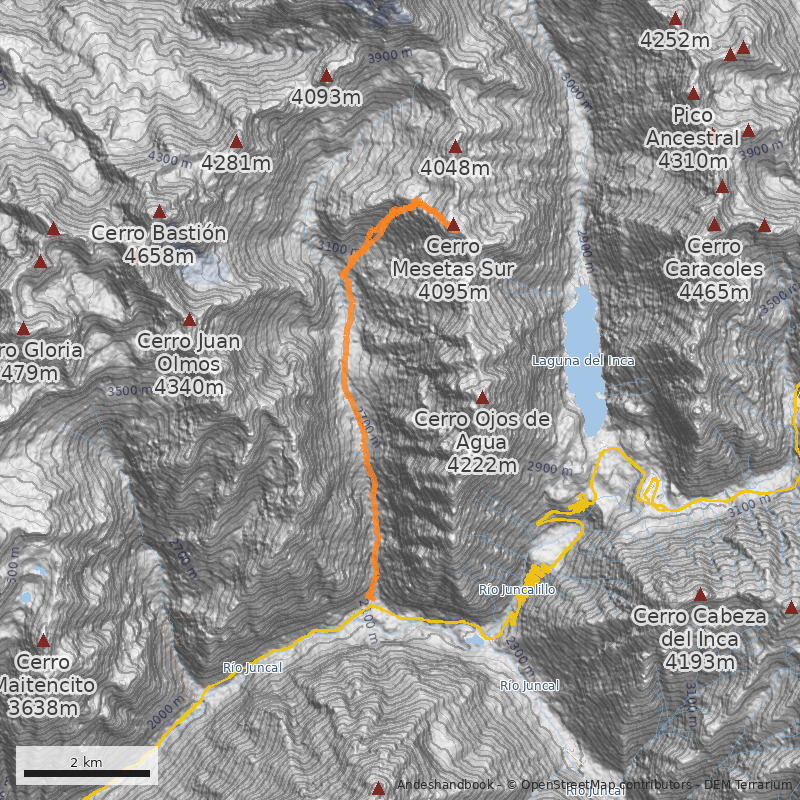 Mapa Directa desde Cajón Ojos de Agua
