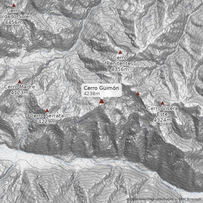 Mapa Normal por Quebrada de Vargas