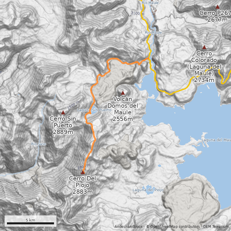 Mapa Normal desde laguna Sin Puerto