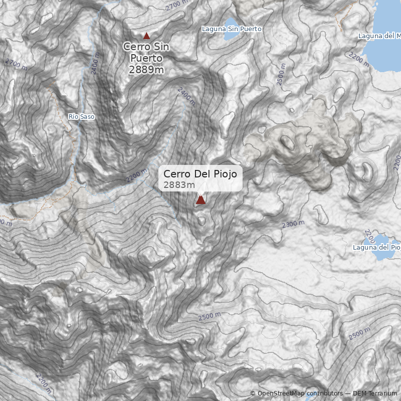 Mapa Normal desde laguna Sin Puerto