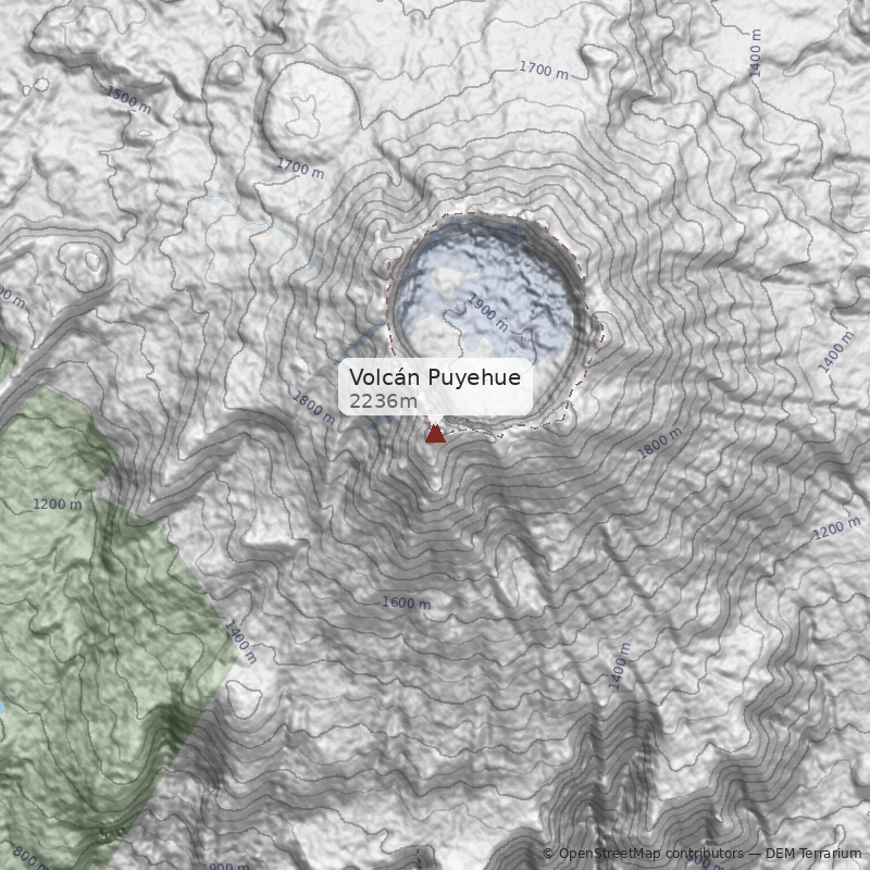 Mapa Valle del Rio Contrafuerte hasta Cumbre Este