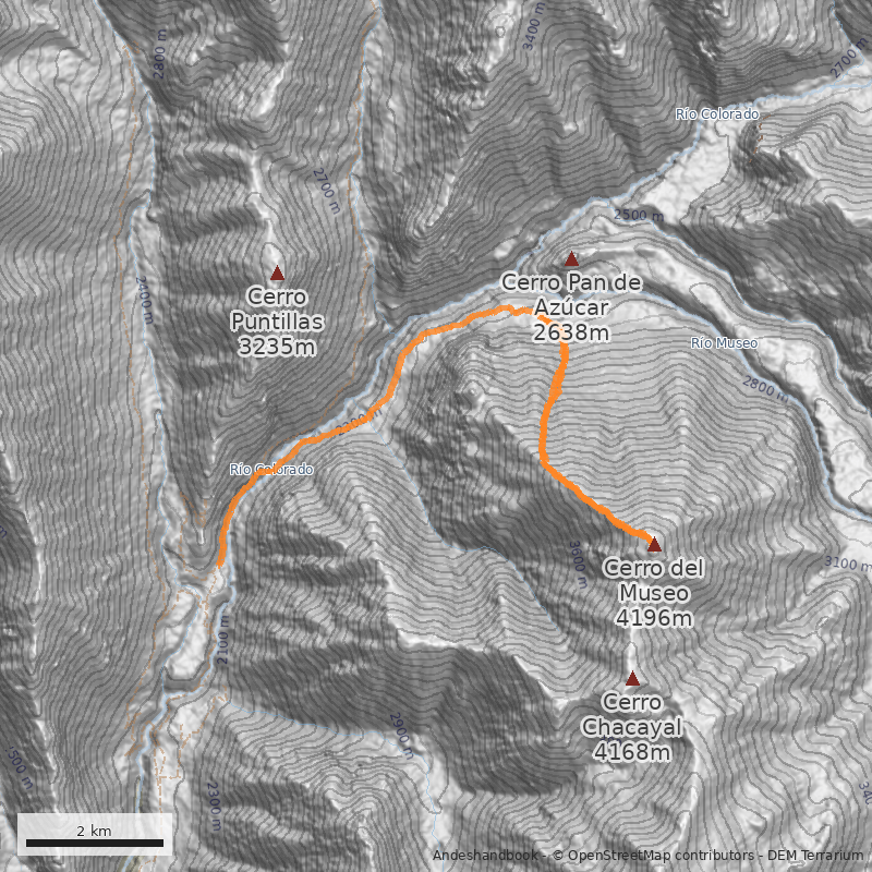 Mapa Normal desde Baños Azules