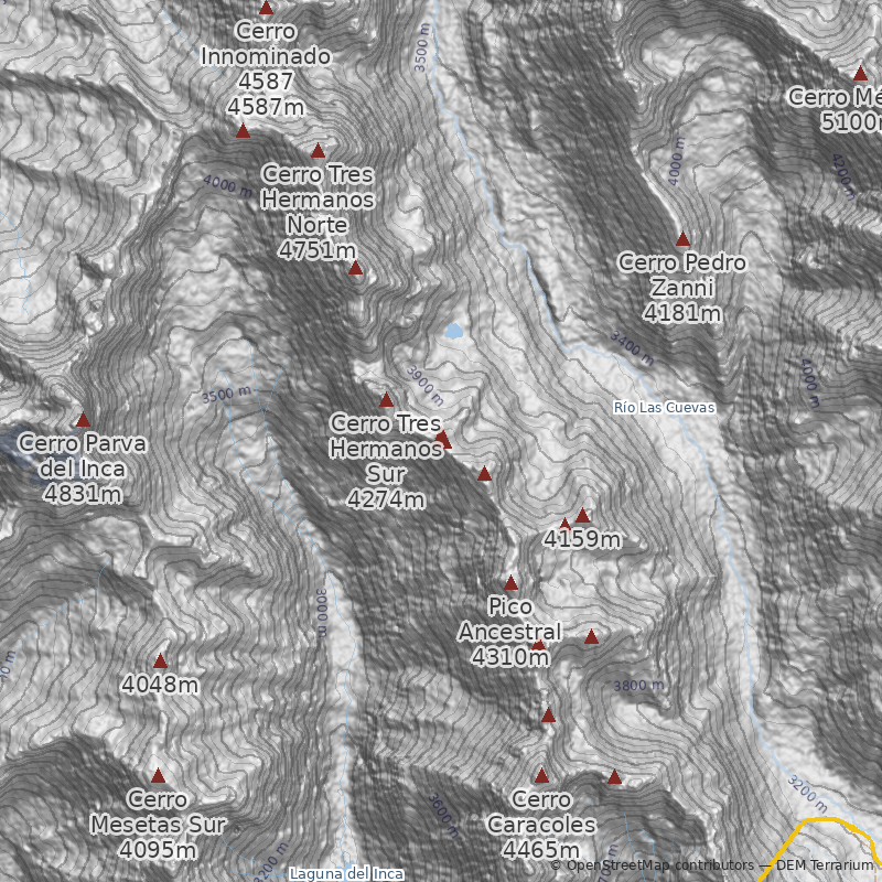 Mapa Normal desde quebrada Mistay