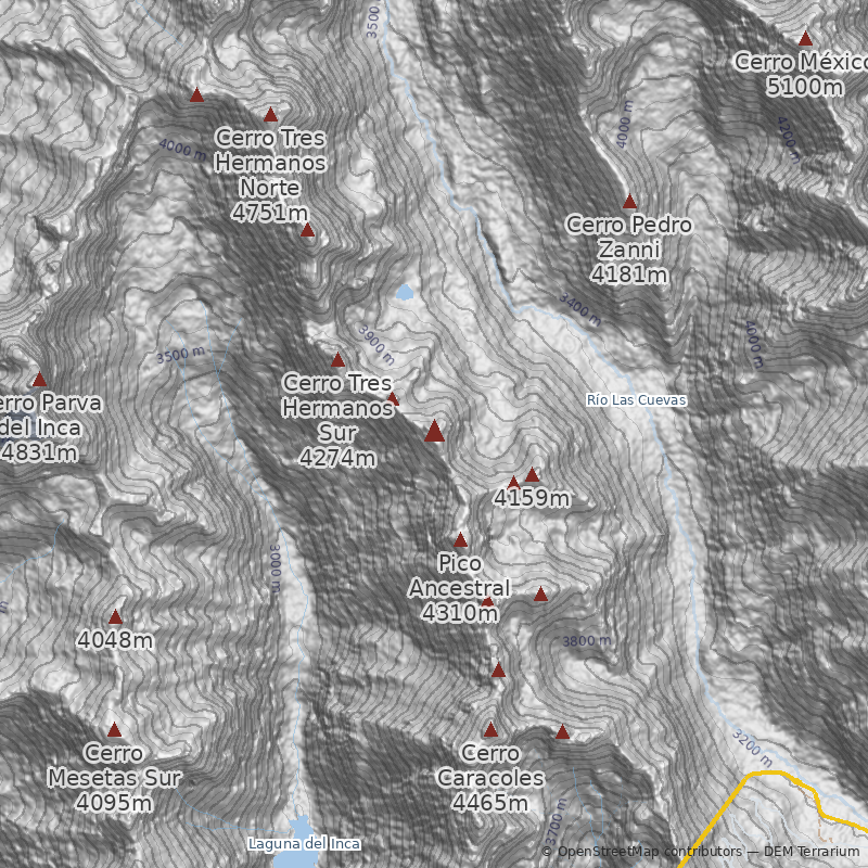 Mapa Normal desde quebrada Mistay