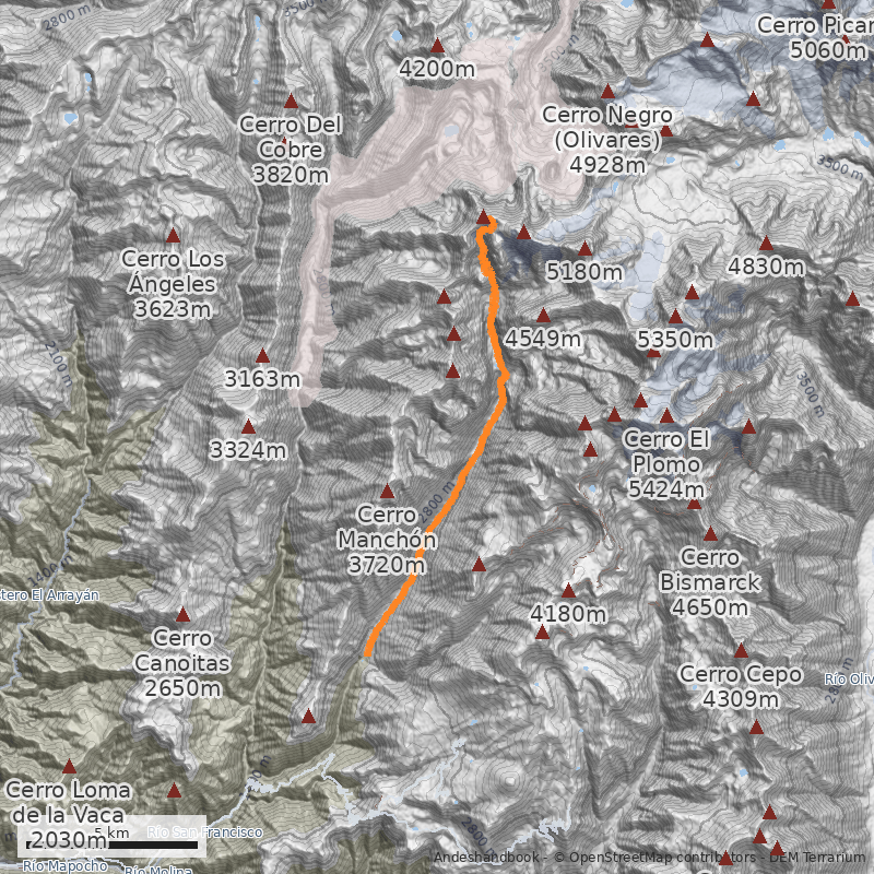 Mapa Normal por glaciar del Rincón