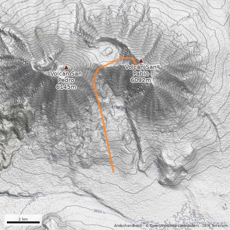 Su Ruta Normal Variation Volcán San Pablo (6092m) - Ruta: Ruta normal por portezuelo ...