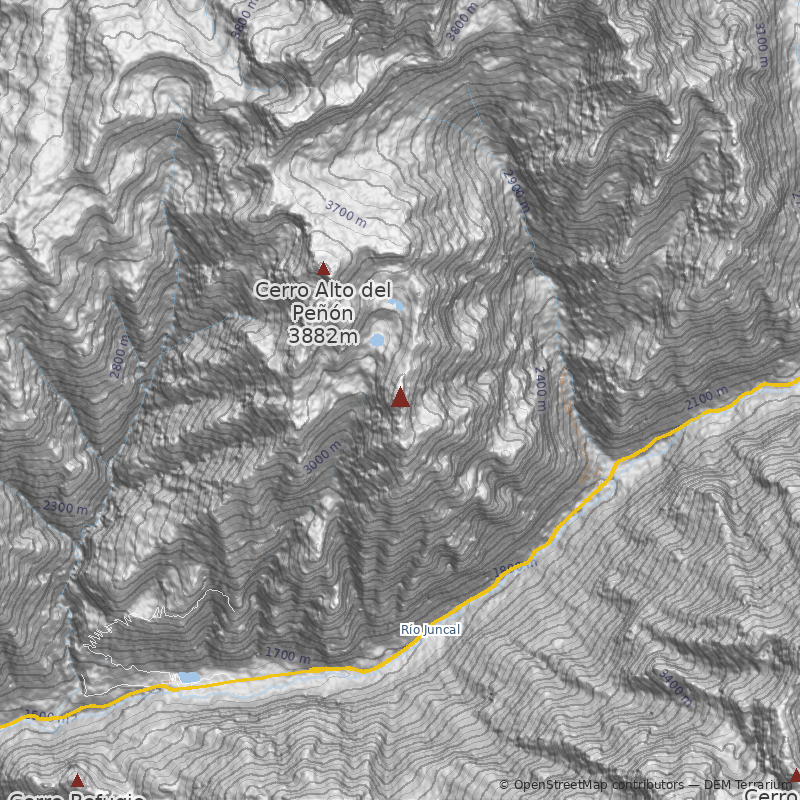 Mapa Normal desde Laguna del Maitencito