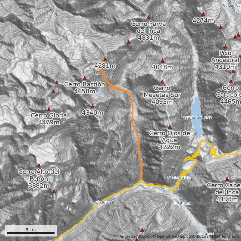 Mapa Normal desde Cajón Ojos de Agua