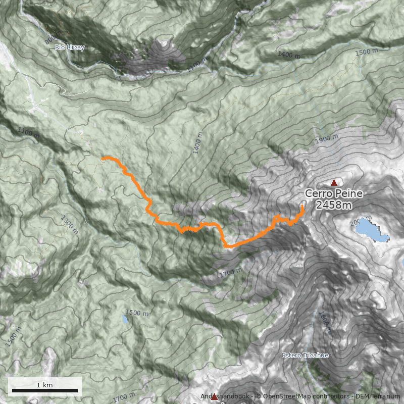 Mapa Cara Oeste a Cumbre Oeste 