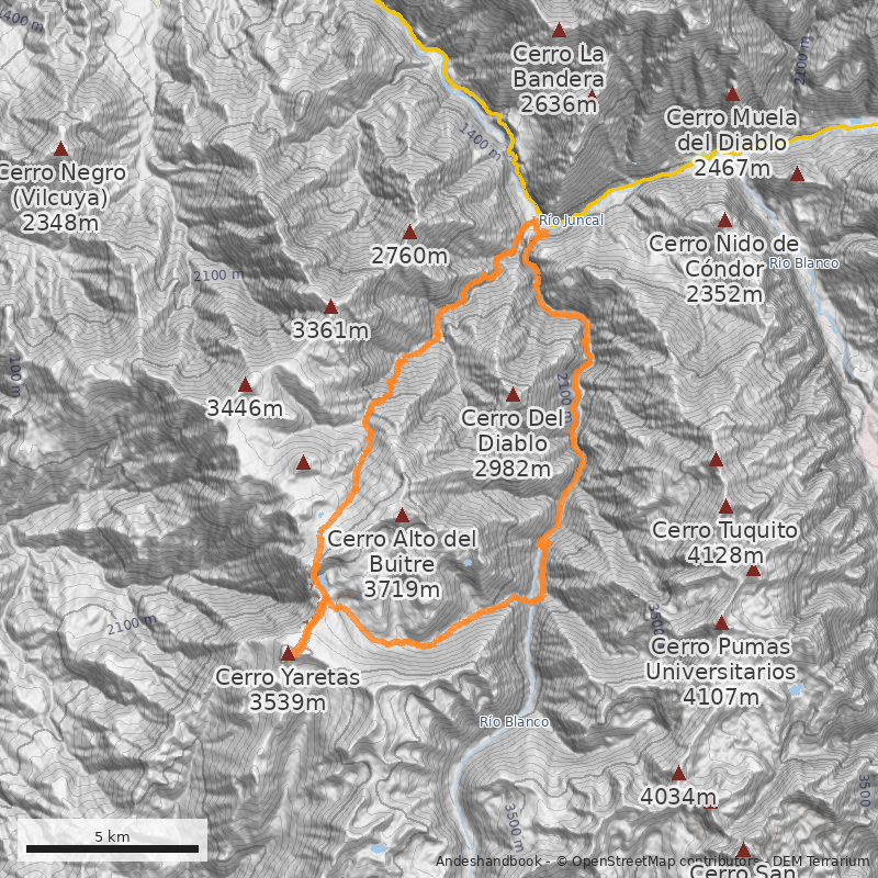 Mapa Normal desde laguna del Toro