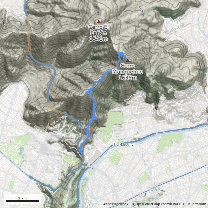 Mapa Desde Cerro Carbón