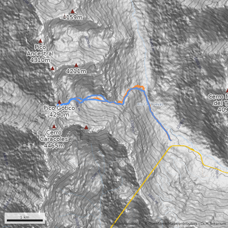 Mapa Normal desde quebrada de Matienzo