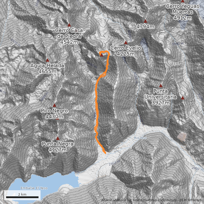 Mapa Normal por el cajón Casa de Piedra