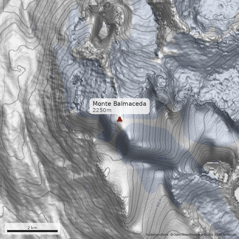 Mapa Normal - Cumbre principal (Vía Noreste)