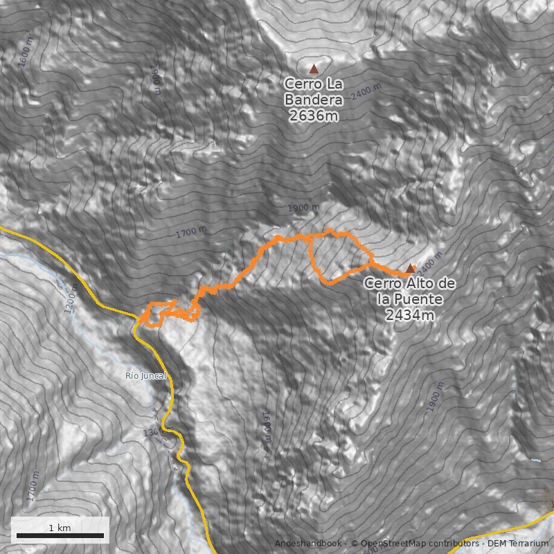 Mapa Tambillo Quebrada del Agua