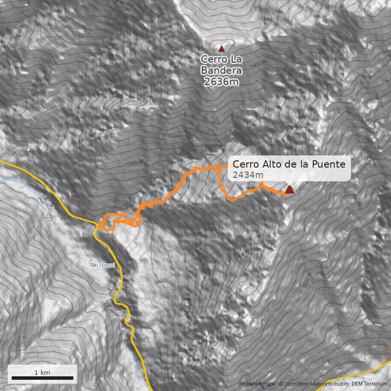 Mapa Tambillo Quebrada del Agua