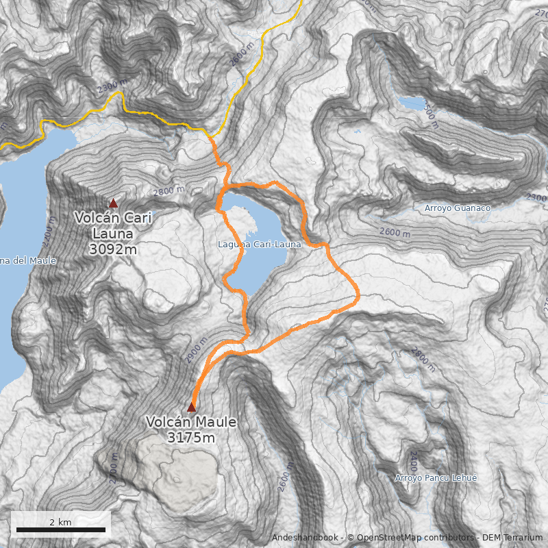 Mapa Normal por laguna Cari Launa