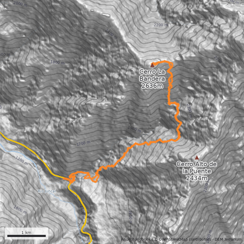Mapa Tambillo Quebrada del Agua