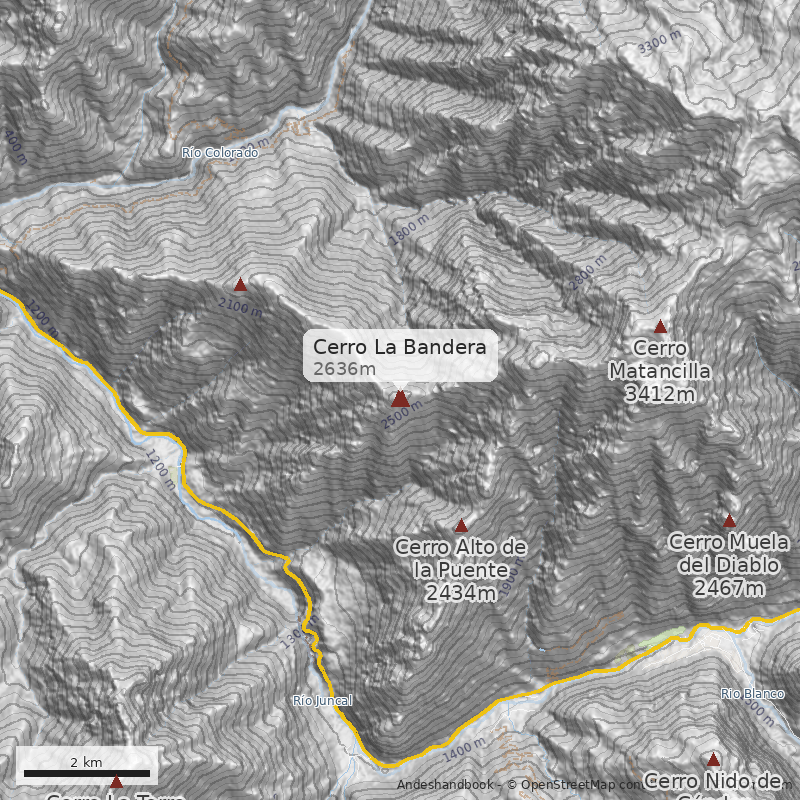 Mapa Tambillo Quebrada del Agua