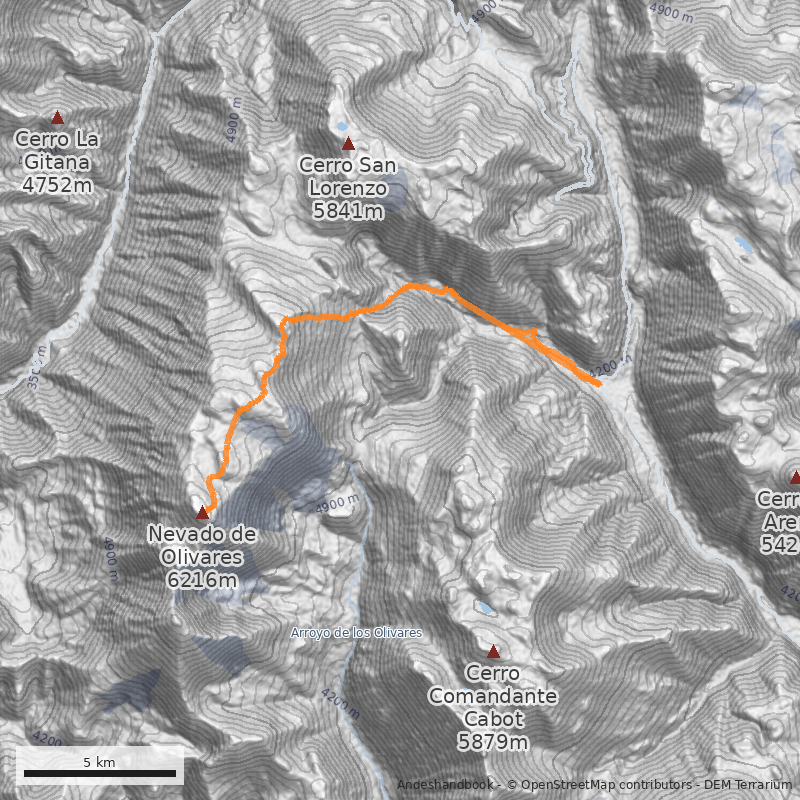 Mapa Normal por río San Lorenzo