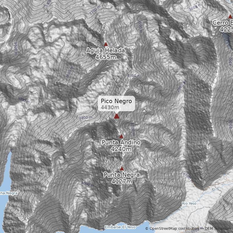 Mapa Cara Sur - Ruta Normal