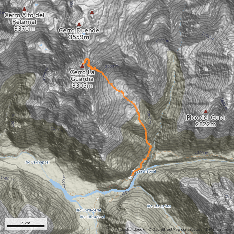 Mapa Canalón de los Manantiales 