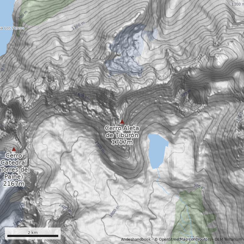 Mapa Variante pared suroeste