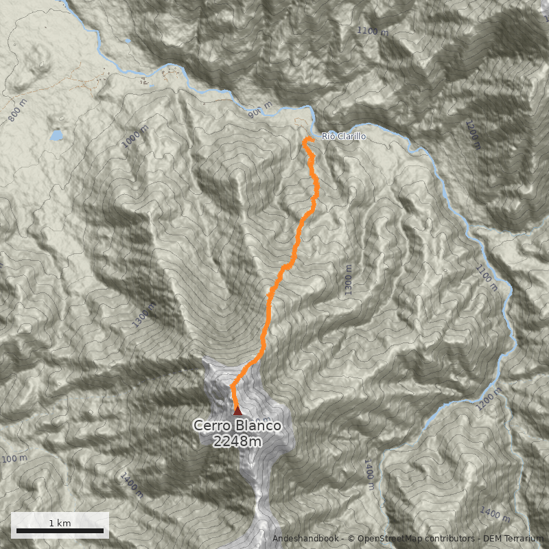 Mapa Normal desde Río Clarillo