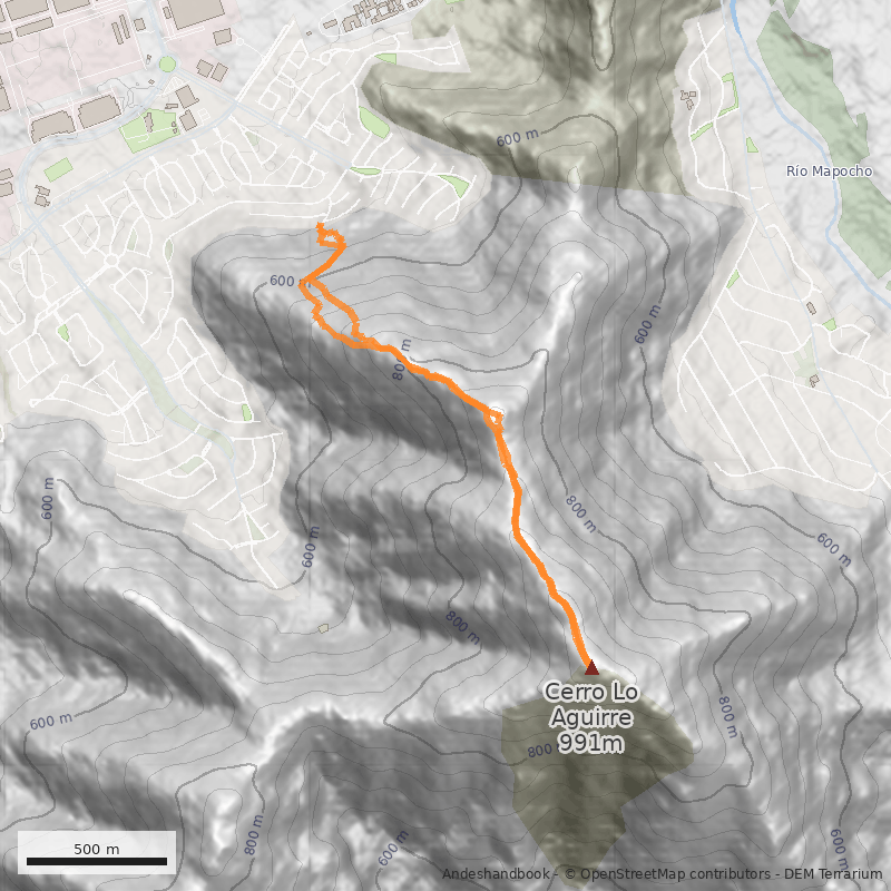 Mapa Filo Norte desde Ciudad de los Valles