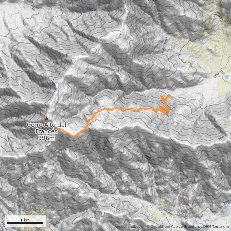 Mapa Normal desde Lo Rojas 