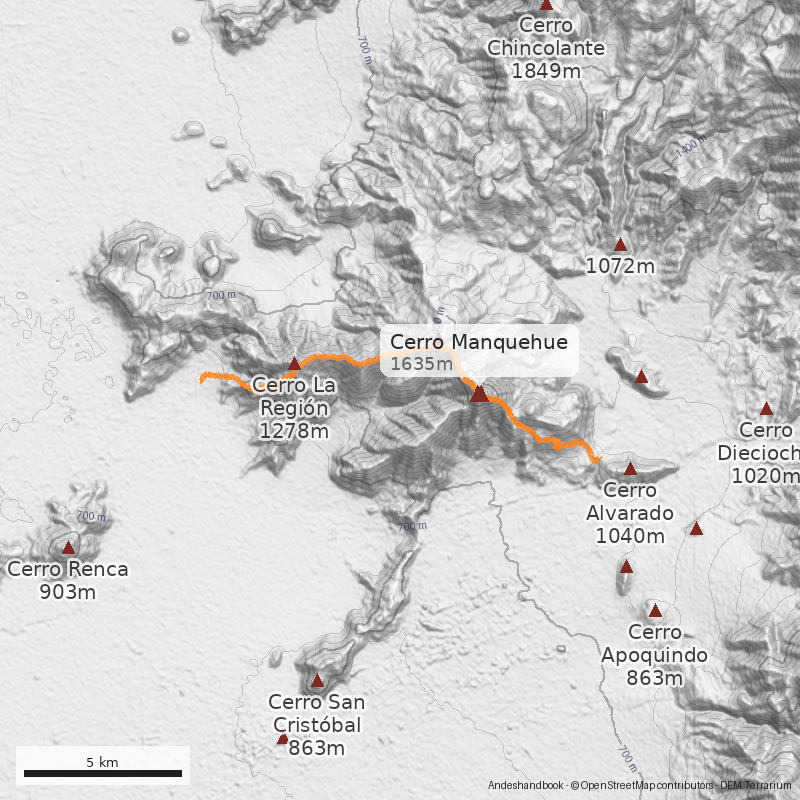 Mapa Travesía del Guanaco