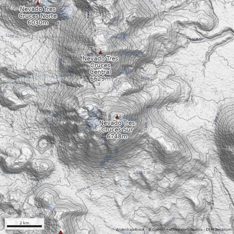 Mapa Glaciar Sur