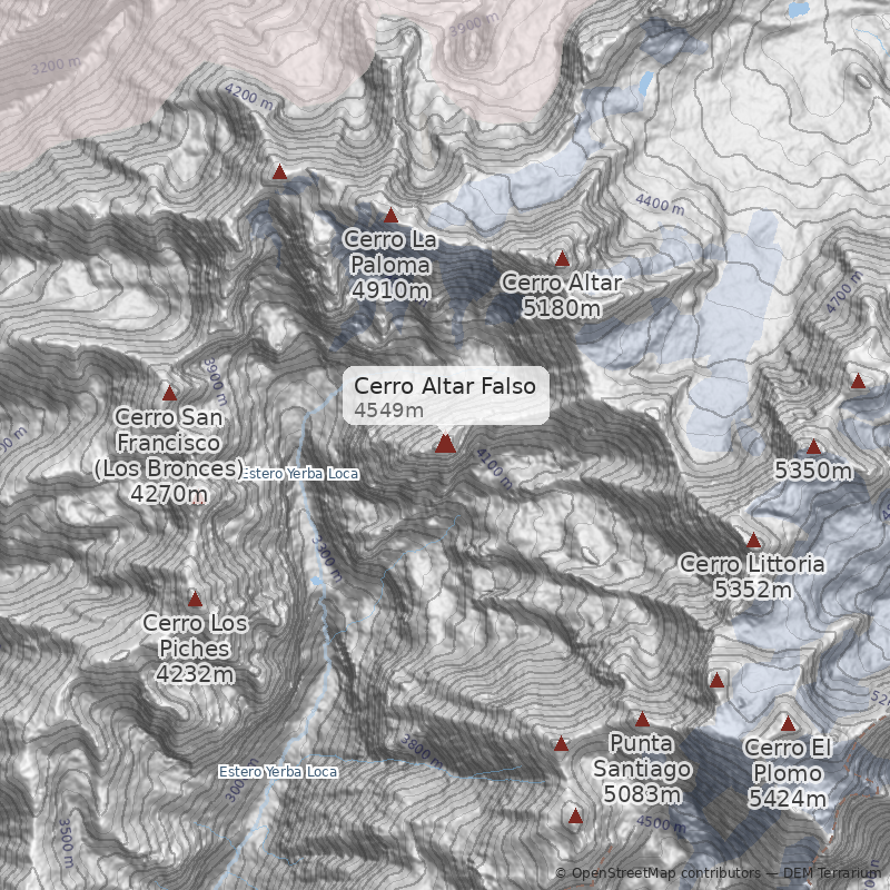 Mapa Canalón suroeste